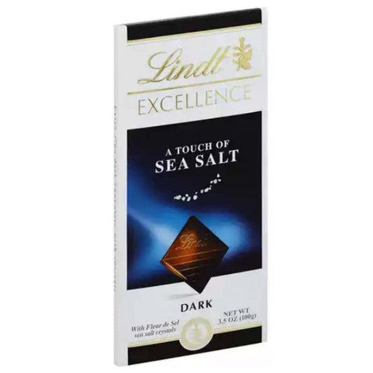 Lindt - Excellence Sea Salt Dark Chocolate Bar, 3.5 Oz | Pack of 12