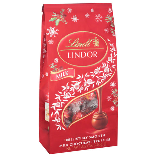 LINDT CHOC LINDOR MLK TRFL BAG 8.5 OZ - Pack of 12