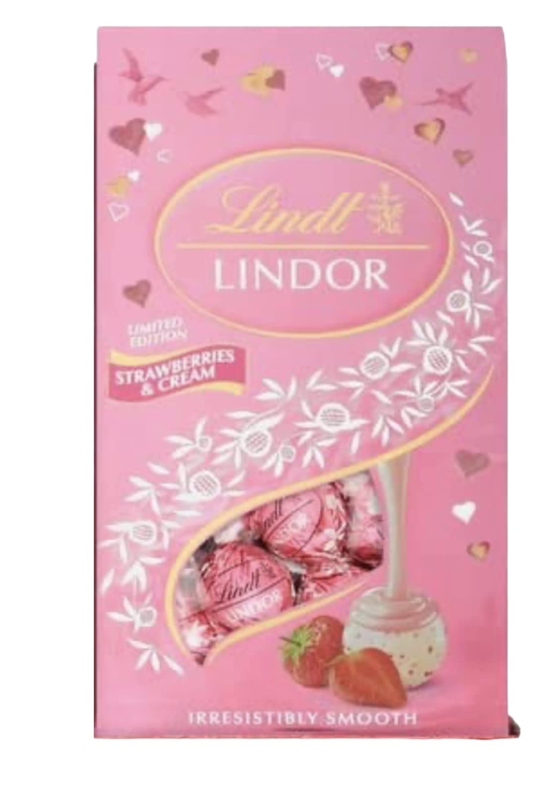 Lindt - Lindor Strawberries & Cream Bar, 8.5 Oz - Pack of 12