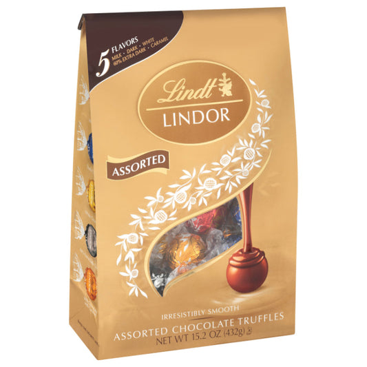 LINDT TRUFFLE ASST CHOC BAG 15.2 OZ - Pack of 6