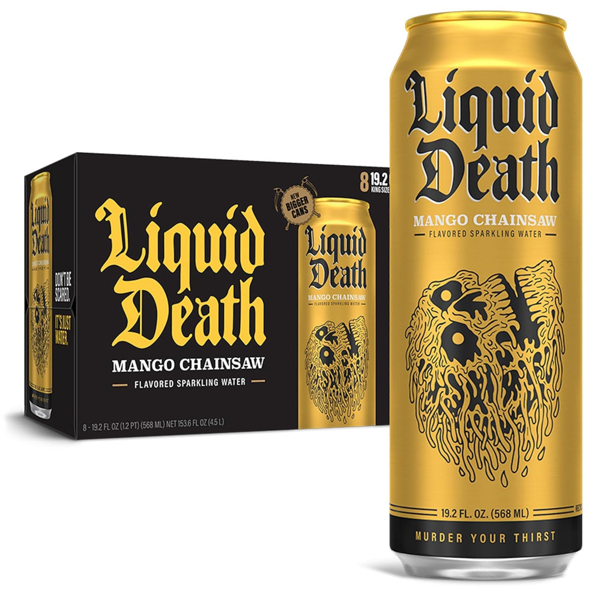 LIQUID DEATH WATER SPK MNGO CHNSW 8PK 153.6 FO - Pack of 3