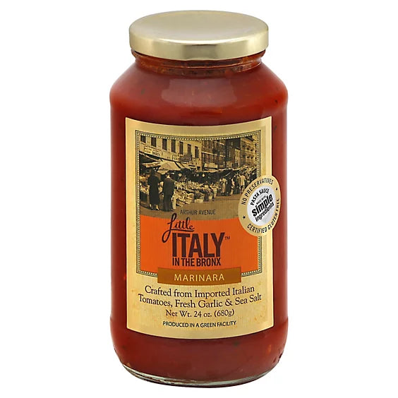 LITTLE ITALY IN THE BRONX SAUCE MARINARA 24 OZ - Pack of 6