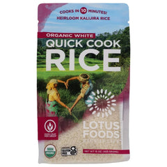 Lotus Foods - Quick Cook Organic White Rice, 15 Oz - Pack of 6