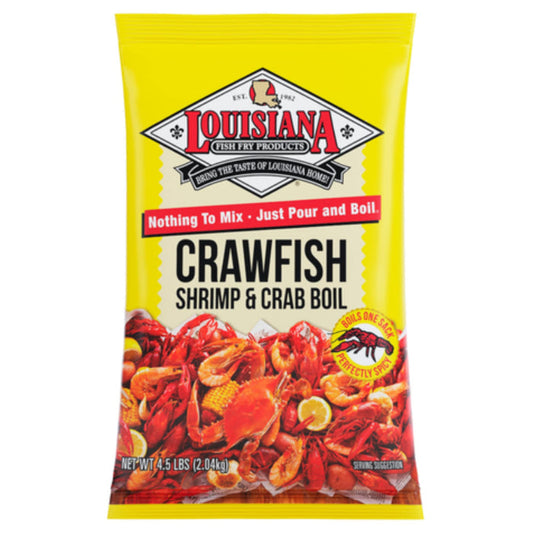 Louisiana Fish Fry - Crawfish Shrimp & Crab Boil, 4.5 Lbs - Pack of 6