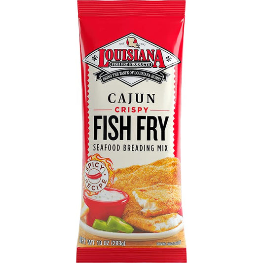 Louisiana Fish Fry - Cajun Crispy Fish Fry, 10 Oz - Pack of 12