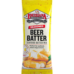 Louisiana Fish Fry - Beer Batter Seafood Batter Mix, 8.5 Oz - Pack of 12