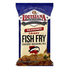 Louisiana Fish Fry - Seasoned Crispy Fish Fry Seafood Mix, 22 Oz | Pack of 12