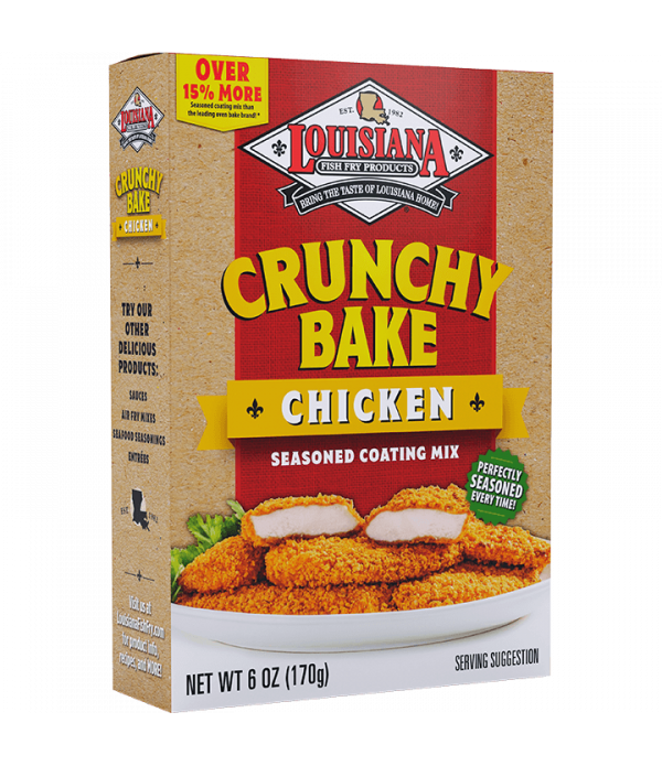 Louisiana Fish Fry - Crunchy Bake Chicken Seasoning, 6 Oz - Pack of 6