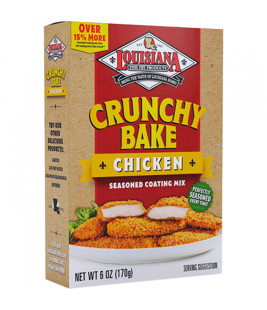 Louisiana Fish Fry - Crunchy Bake Chicken Seasoning, 6 Oz - Pack of 6