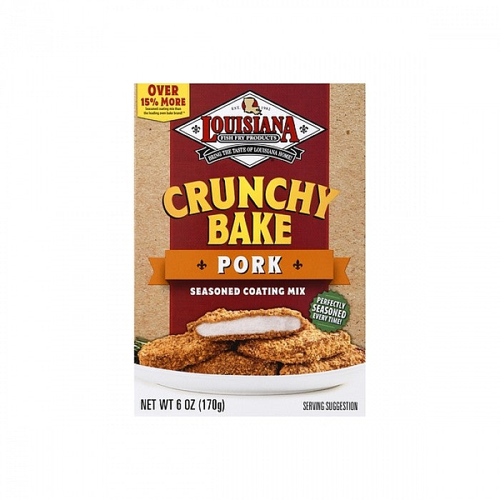 Louisiana Fish Fry - Crunchy Bake Pork Seasoning, 6 Oz - Pack of 6