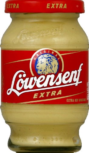 LOWENSENF MUSTARD GERMAN EXTRA HOT 9.3 OZ - Pack of 6