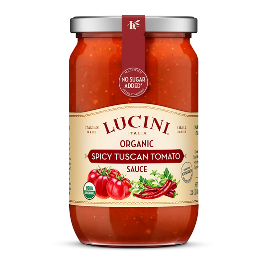 Lucini - Organic Spicy Tuscan Tomato Sauce, 24 Oz - Pack of 6