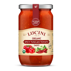 Lucini - Organic Spicy Tuscan Tomato Sauce, 24 Oz - Pack of 6