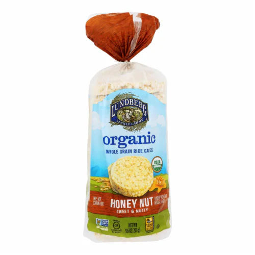 LUNDBERG - Organic Honey Nut Rice Cakes 9.6OZ ( Pack of 6)