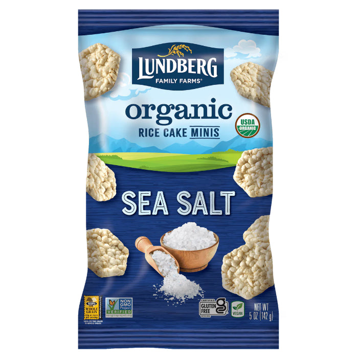 Lundberg - Organic Minis Sea Salt Rice Cake, 5 Oz - Pack of 6