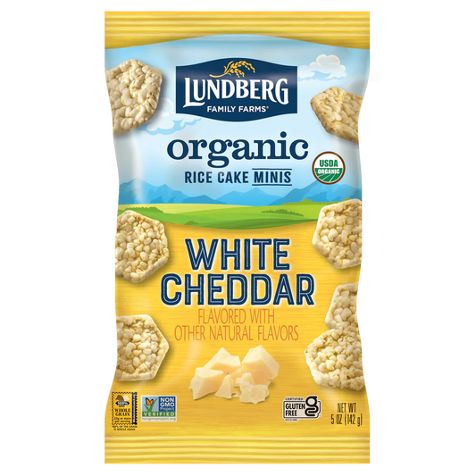 Lundberg - Organic Minis White Cheddar Rice Cakes, 5 Oz - Pack of 6