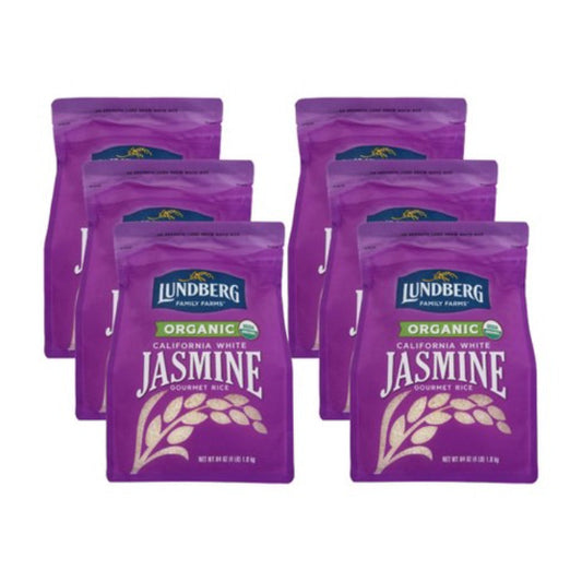 Lundberg - Organic White Jasmine Rice, 4 Lbs - Pack of 6