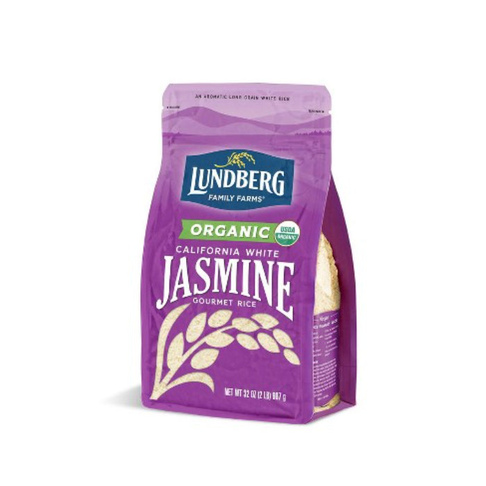 Lundberg - Organic California White Jasmine Rice, 2 Lbs - Pack of 6