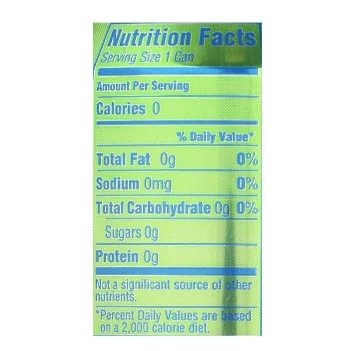 LaCroix - Sparkling Water Lime, 12 fl oz - nutrition facts