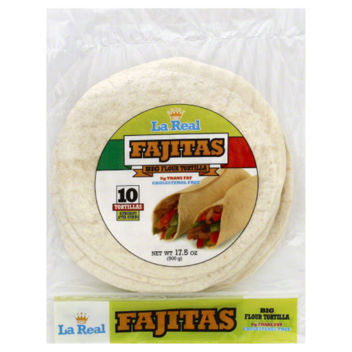 La Real 8IN - Fajita Flour Tortilla 8IN, 17.5 Oz - Pack of 12