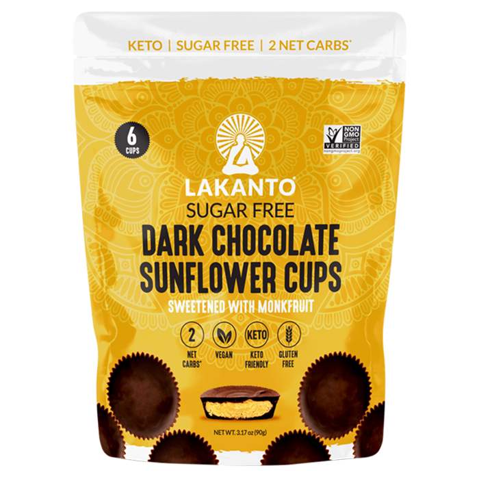 Lakanto-Dark Chocolate Sunflower Butter Cups , 3.17oz