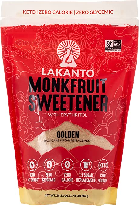 Lakanto - Monkfruit Sweetener Golden, 28.22 Oz | Pack of 8