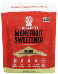 Lakanto - Monkfruit Sweetener with Erythritol, Golden, 8.29  Oz  Pack of 8