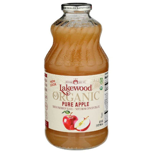 Lakewood - Organic Pure Apple Juice, 32 Oz - Pack Of 6