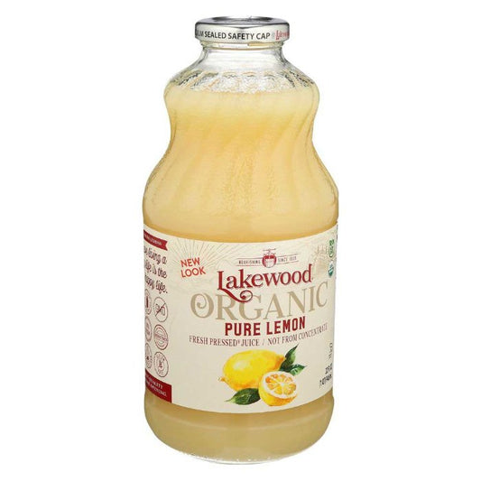 Lakewood Juice Pur Lemon Org 32 Oz - Pack Of 6