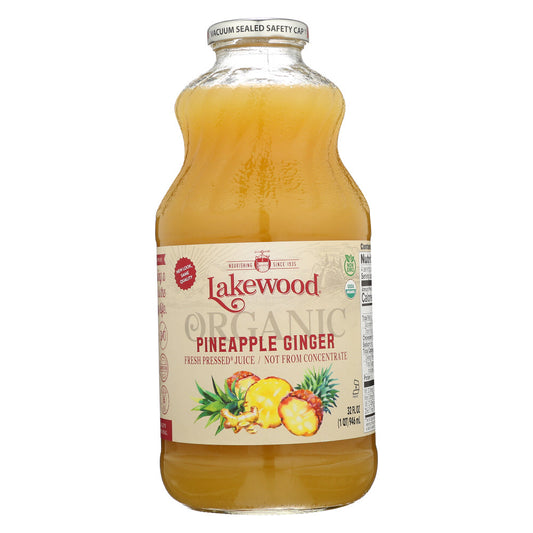 Lakewood Pineapple Ginger Juice, 32 Oz
 | Pack of 6 - PlantX US