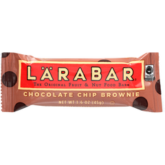 LaraBar Chocolate Chip Brownie Bar, 1.6 oz
 | Pack of 16 - PlantX US