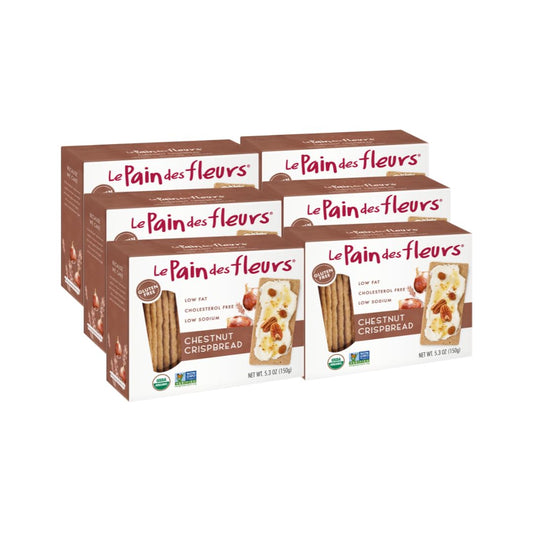 Le Pain - Des Fleurs Organic Crispbread Chestnut, 4.4  Oz | Pack of 6