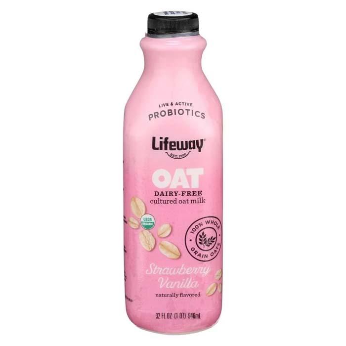 Lifeway - Dairy-Free Kefir , Oat Strawberry Vanilla, 32fl