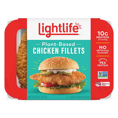 Lightlife - Chicken Fillets - Plant-Based (Pack-8), 8oz