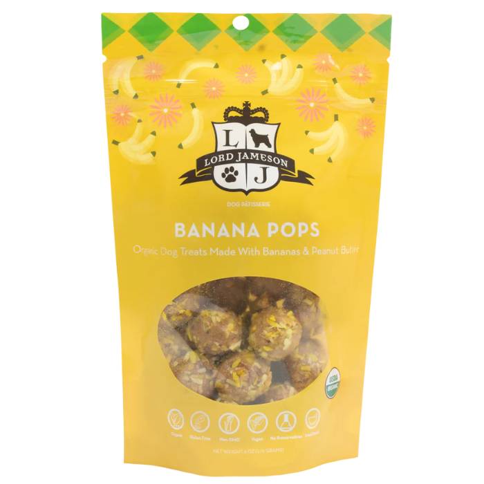 Lord Jameson - Organic Farm Stand Dog Treats Banana Pops, 6oz 