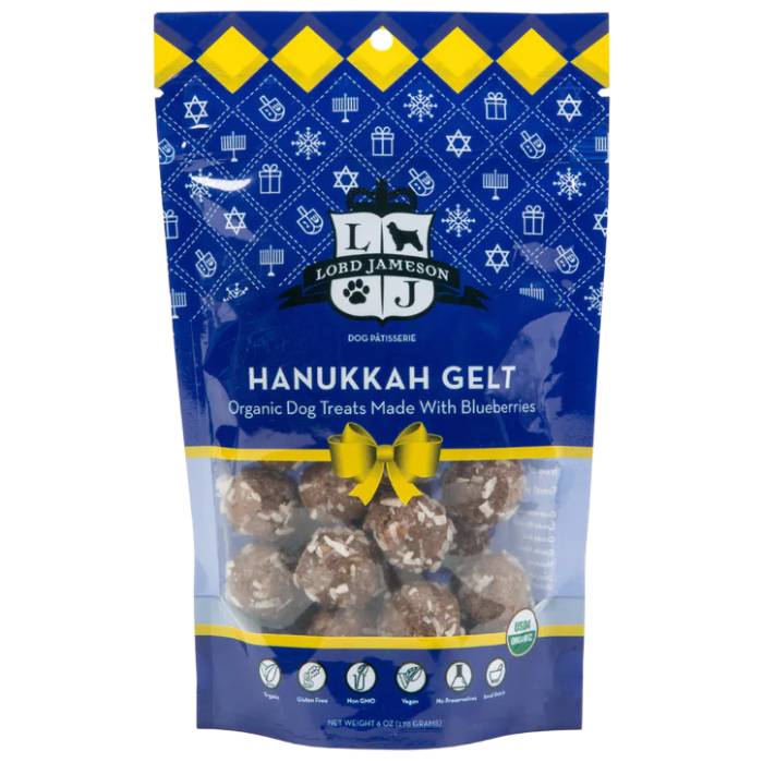 Lord Jameson - Organic Holiday Dog Treats Hanukkah Gelt, 6oz 