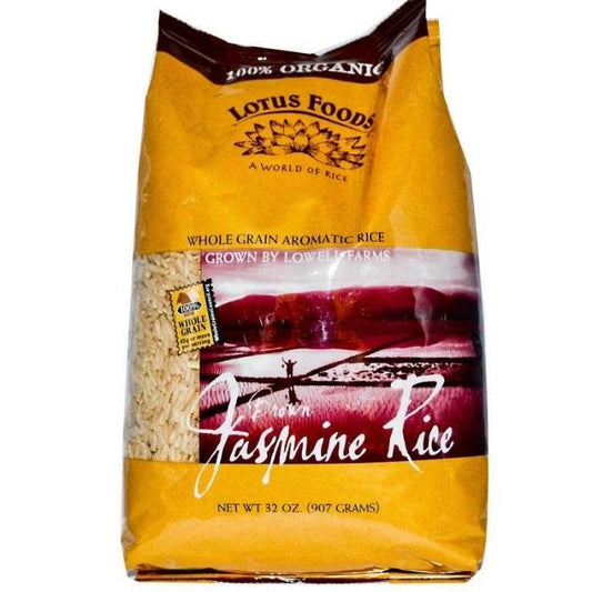 Lotus Foods - Brown Jasmine Rice, 25 lbs - front