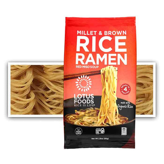 Lotus Foods - Millet & Brown Rice Ramen with Miso Soup, 64oz