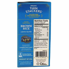 Lundberg - Organic Thin Stackers - Brown Rice Lightly Salted, 5.9oz  - back