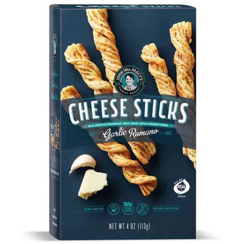 MACYS - CHEESE STICKS GARLIC ROMANO, 4 OZ - Pack of 8