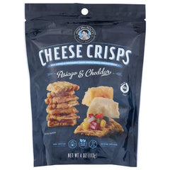 MACYS - CHEESE CRISPS ASIAGO & CHEDDAR, 4 OZ - Pack of 8