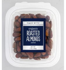 MADE WITH - ALMONDS ROASTED SALTED TUB, 7 OZ - Pack of 12