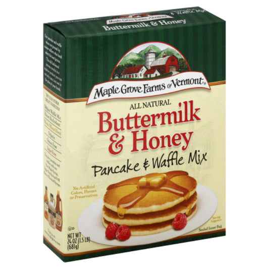 Maple Grove Farms - Buttermilk & Honey Pancake Waffle Mix, 24 OZ | Pack of 6