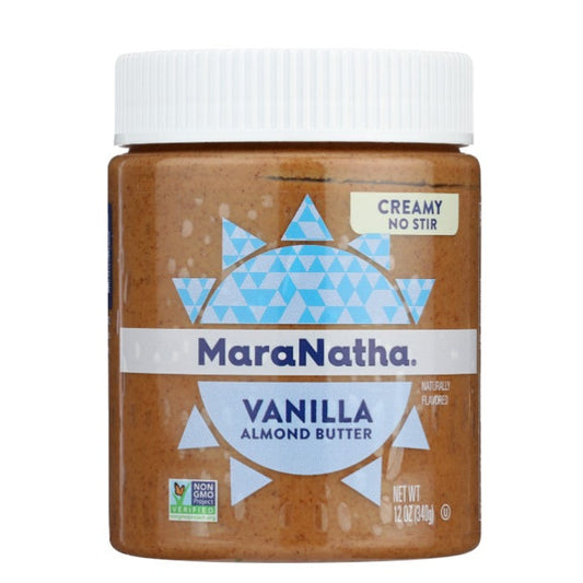 MARANATHA - VANILLA ALMOND BUTTER CREAMY, 12 OZ | Pack of 6