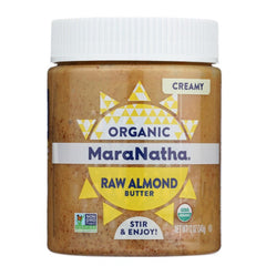 MARANATHA - ORGANIC RAW ALMOND BUTTER CREAMY, 12 OZ | Pack of 6