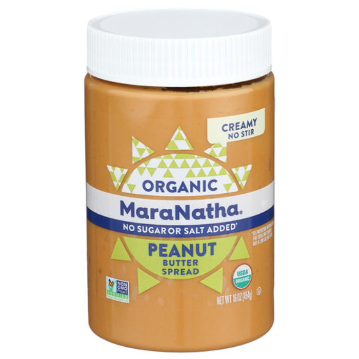 MARANATHA - ORGANIC PEANUT BUTTER NO STIR CREAMY, 16 OZ | Pack of 6