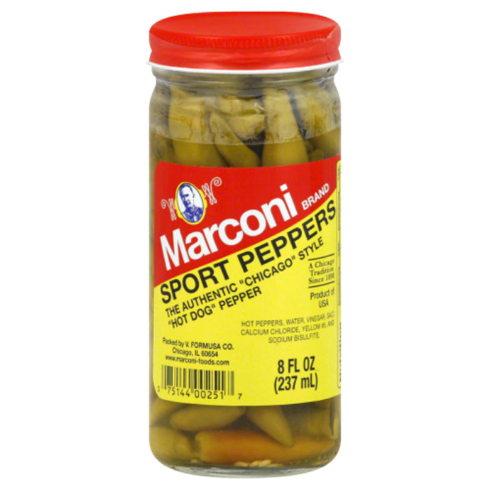 MARCONI PEPPER HOT SPORT 8 OZ - Pack of 6