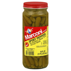 MARCONI PEPPER WHL VINEGAR 16 OZ - Pack of 6