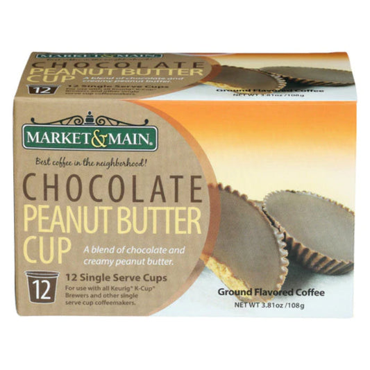 MARKET AND MAIN COFFEE COFFEE CHOC PB SNGL SR 12 EA - Pack of 6