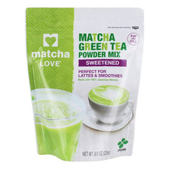 MATCHA LOVE - MATCHA GREEN TEA SWEETENED POWDER MIX, 8 OZ | Pack of 6